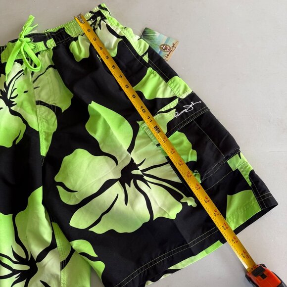Panama Jack Hibiscus Floral Mesh Lined Cargo Swim Trunks Mens size Medium NEW - Picture 9 of 10